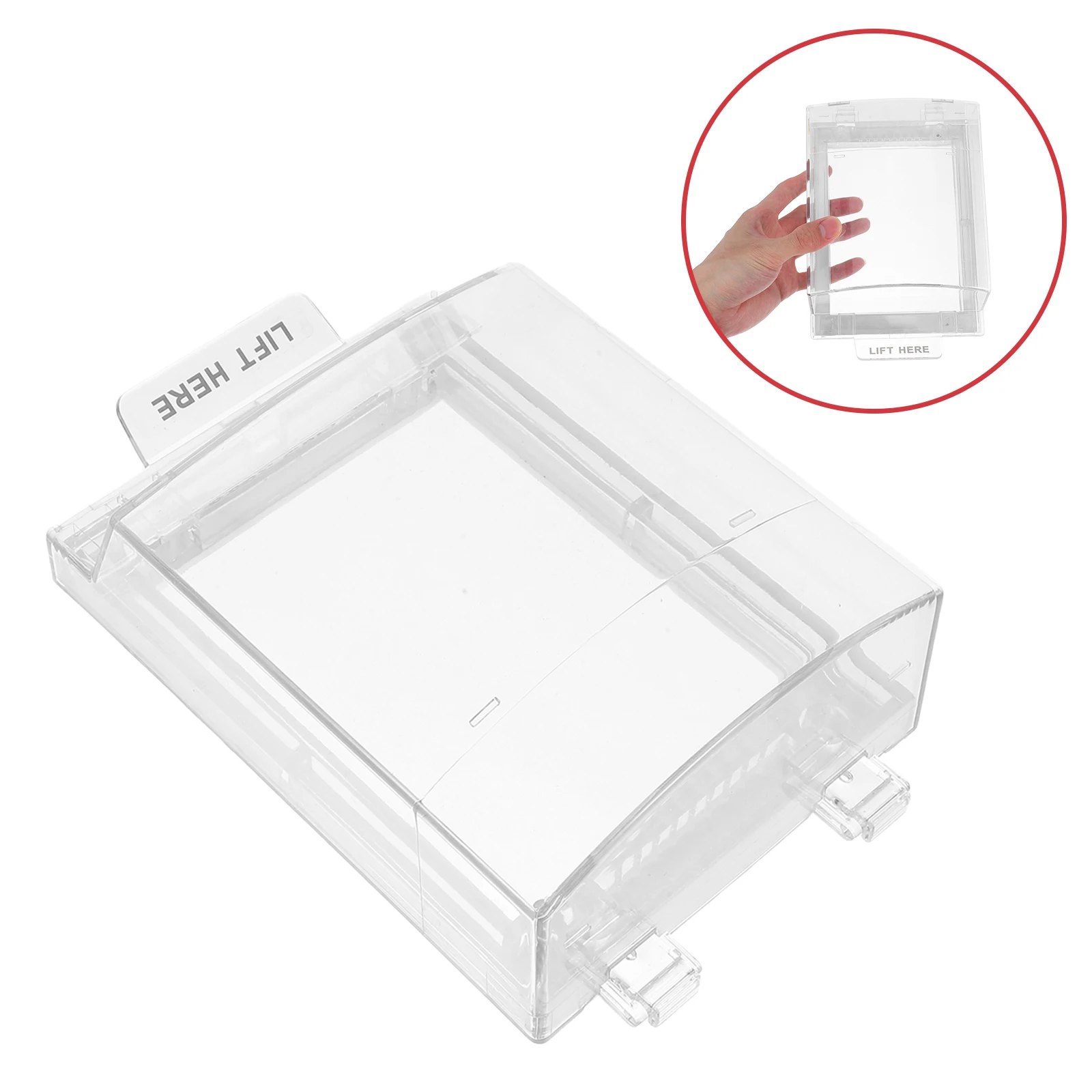 Manual Alarm Switch Protector Push Button Cover Emergency Stop Protective Cover Plastic Fire Reset Panel School Office Mall Fire