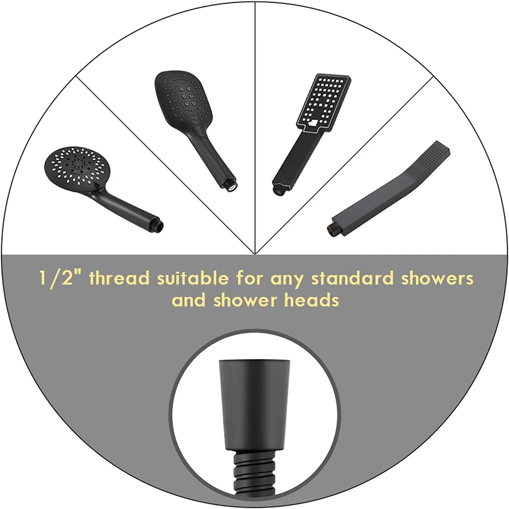 Supporto per accessorio da bagno per tubo doccia in acciaio inossidabile da 1,5 / 2 m