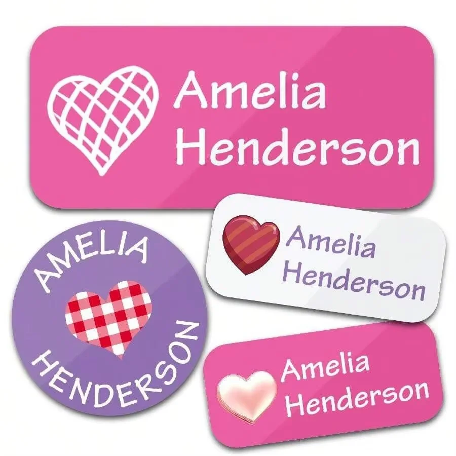 Custom Name Stickers 130pcs - Waterproof Personalized Sticker Labels for Clothes