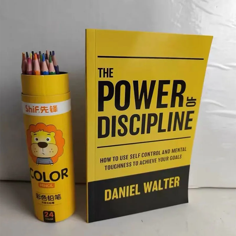 1 libro El poder de la disciplina de Daniel Walter, libro inglés de autoayuda motivacional, libro de bolsillo