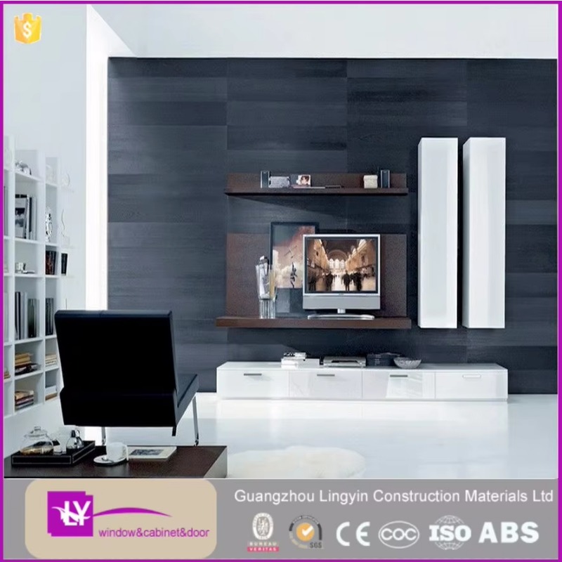 Combohome-TV Stand Gabinete e Mesa De Café, Tampo De Mármore De Madeira, Mobília Da Sala De Estar, Novo Design