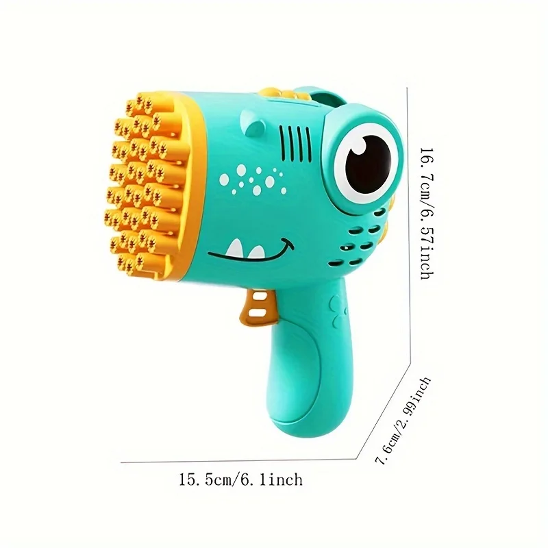 40 หลุมไดโนเสาร์ Bubble มือถือ Bubble Machine,ไฟฟ้า Bubble Gun,งานแต่งงานกลางแจ้งของเล่น