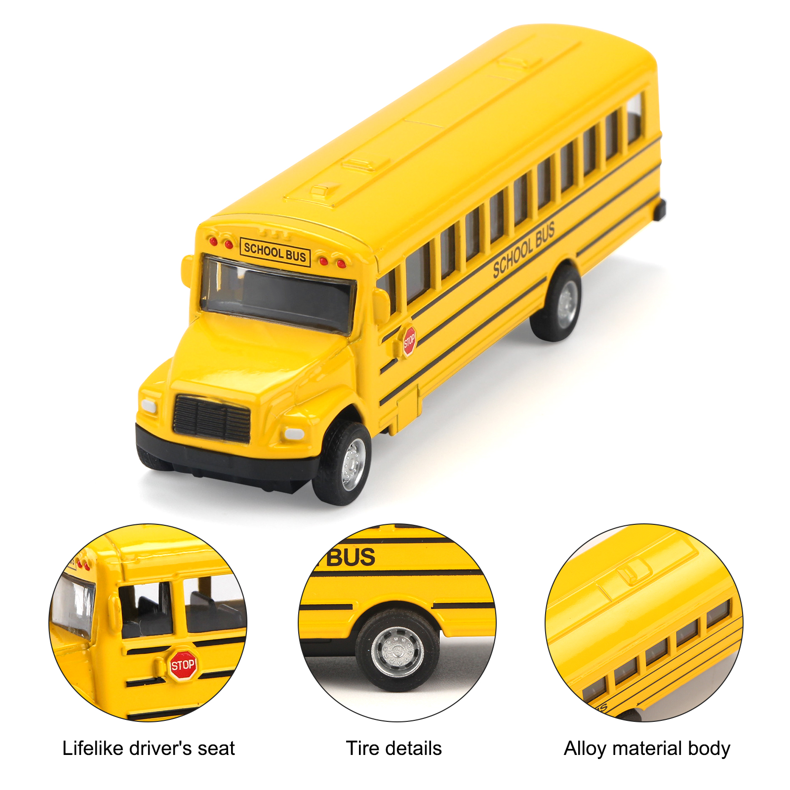 Simulatie Legering Schoolbus Traagheid Speelgoed Automodel Trek Auto Interactief Speelgoed Autocollectie Educatief Jongen Geschenken Speelgoed