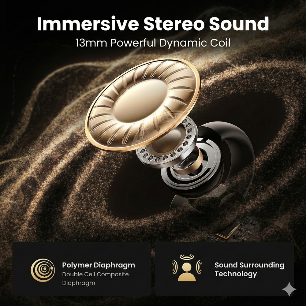 Беспроводные наушники с активным шумоподавлением и погружным звуком Сверхнизкая задержка Легкая беспроводная зарядка для бега в тренажерном зале