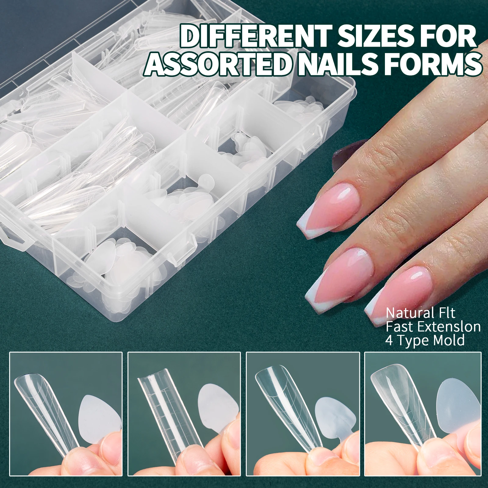 Nailpop Duet System juego de doble forma para manicura manicura francesa cuadrado almendra reutilización pegatina de silicona para uñas molde superior herramienta de Arte de uñas