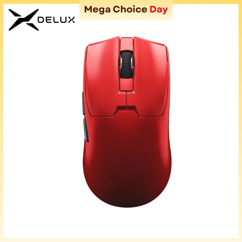Беспроводная игровая мышь Delux M800mini, легкий вес 46 г, PAW3395/PAW3311, скорость от загрязнения 1 кГц для ПК-геймера от маленьких и средних рук
