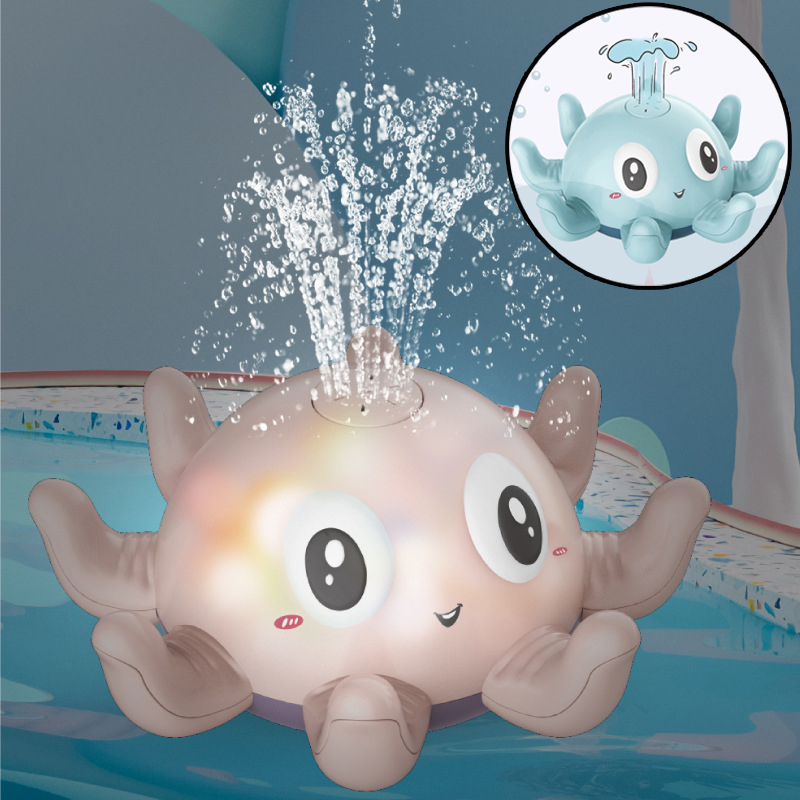 Neue Baby Bad Spielzeug Spray Wasser Dusche Baden Elektrische Octopus Automatische Sensing Spritzen Wasser mit LED Licht Badewanne Spielzeug Kinder