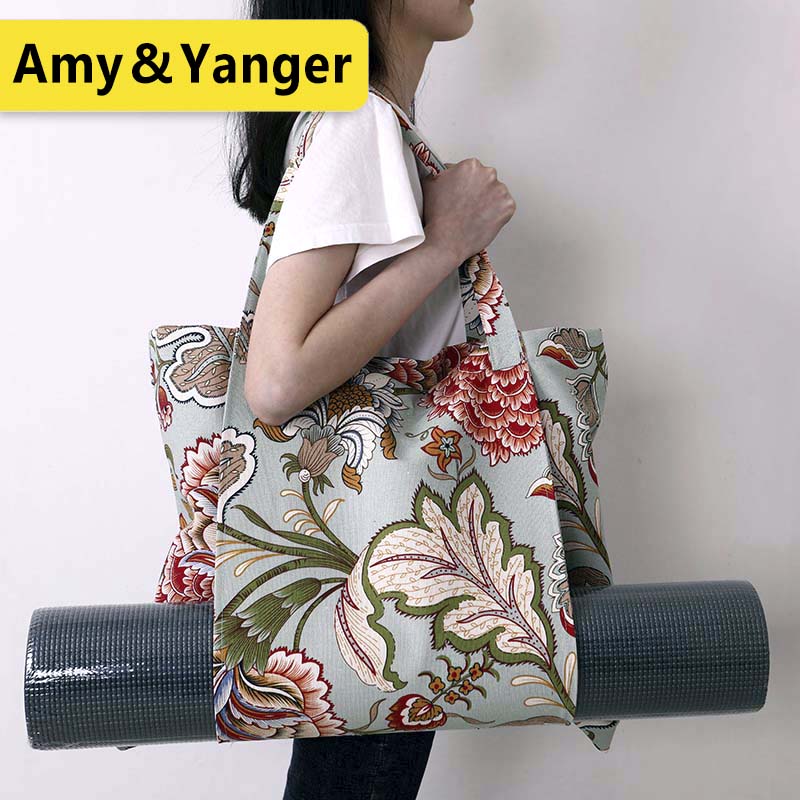 Bolsa duradera para esterilla de yoga de algodón y lona.