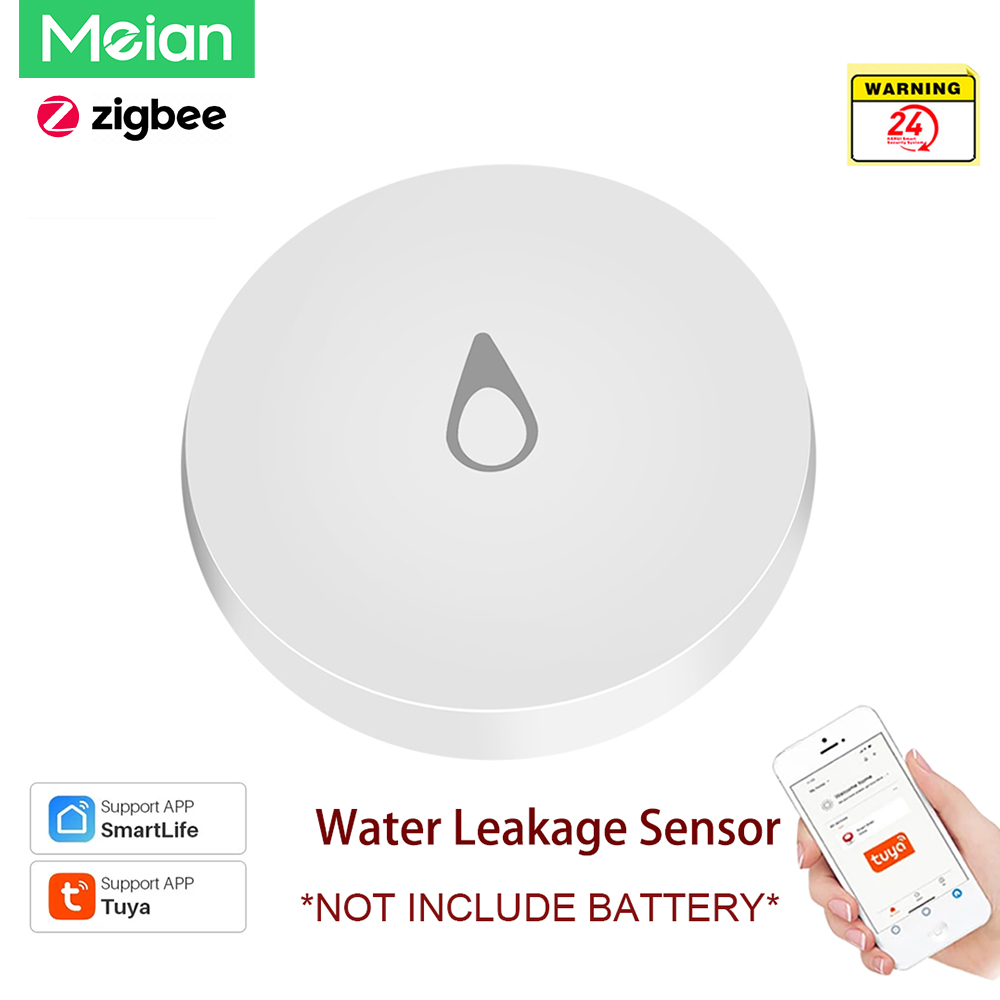 Meian ZigBee Linkage Water Leakage Sensor, Imersão Alarme De Segurança, Detector De Vazamento, Alerta De Estouro, À Prova D 'Água, Casa Inteligente
