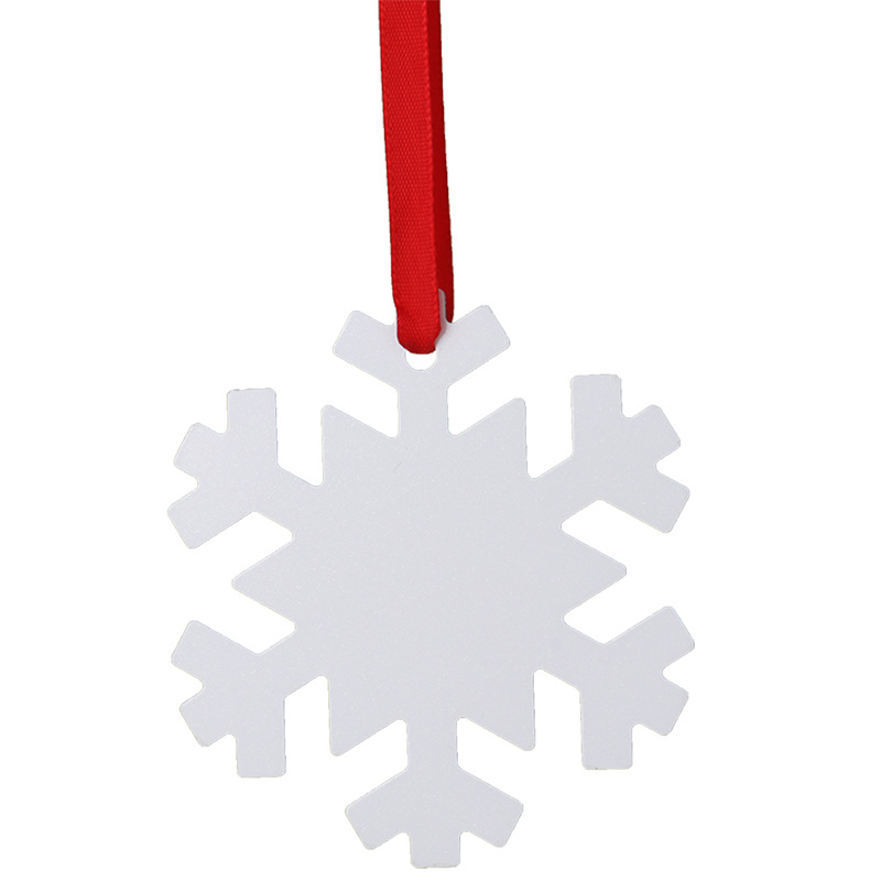 เครื่องประดับคริสต์มาสทำจากอลูมิเนียมโลหะพิมพ์ซับลิเมชันสองด้าน50ชิ้น/ล็อตสำหรับตกแต่งบ้านตามสั่ง