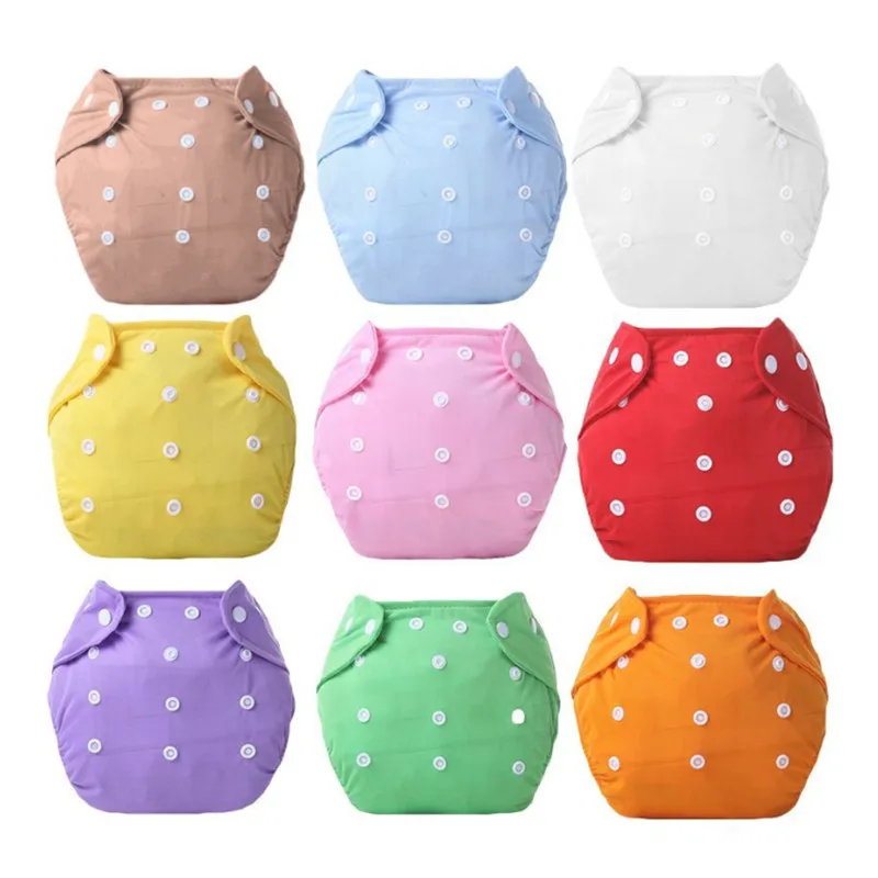 Pañal de tela reutilizable para bebé, lavable, ajustable, impermeable, con bolsillo