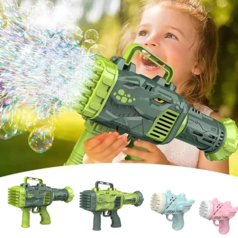 Máquina de burbujas totalmente automática, soplado de burbujas para exteriores, sin batería, sin burbujas de agua, juguetes para niños