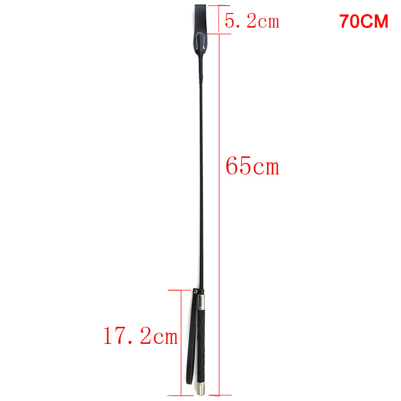 50/70cm 미끄럼 방지 승마 작물 말 채찍 Pu 가죽 말 채찍 경량 승마 채찍 속눈썹 승마 스포츠 유혹 장난감