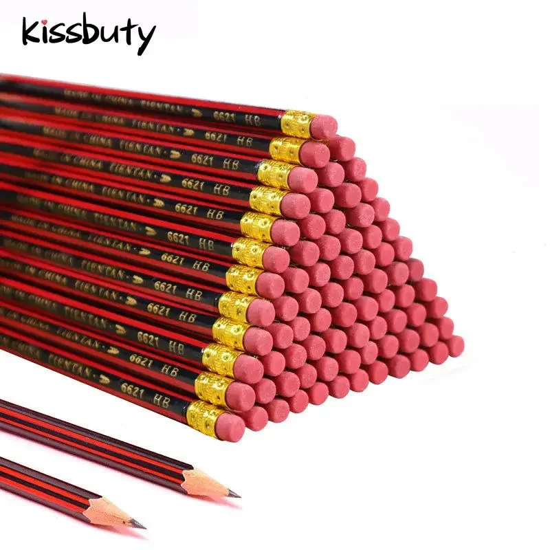 30/50/100 Teile/los Skizze Bleistift Holz Blei Bleistifte HB Bleistift Mit Radiergummi Kinder Zeichnung Bleistift Schule schriftlich Schreibwaren