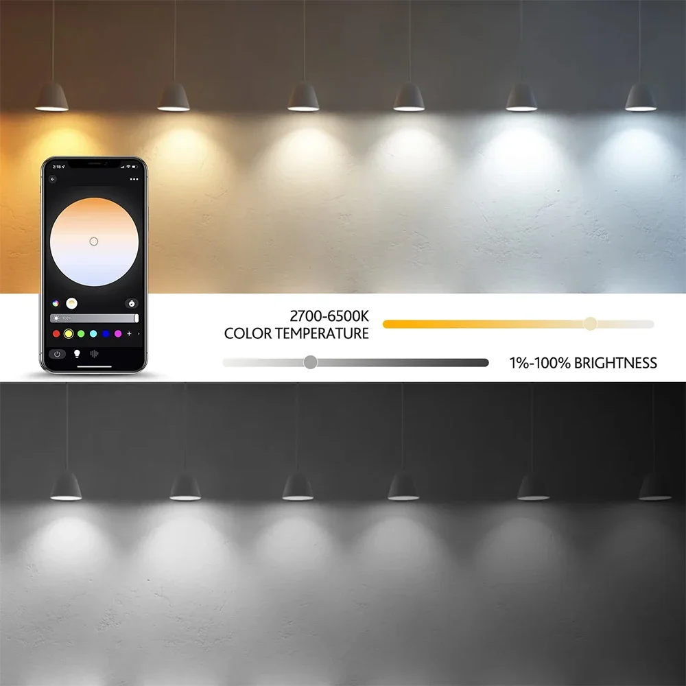Lampadina TNCE Tuya E27 WIFI/Zigbee/Bluetooth, lampada LED a luce dimmerabile 2700-6500k RGB, APP Smart Life, Voce con Alexa Google Home