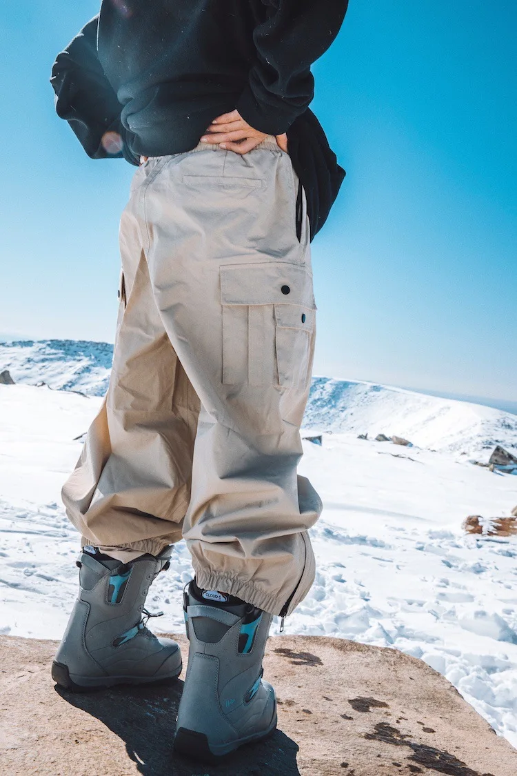 2024 男性女性スキーだぶだぶのパンツ暖かい緩いスキースキーズボン冬の屋外防水女性の雪スノーボードパンツ服
