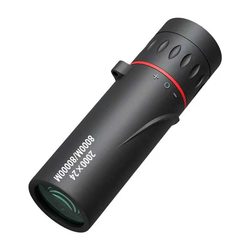 Telescópio monocular hd 2000x24, mini telescópio portátil para celular com suporte para acampamento ao ar livre, caça, observação de pássaros