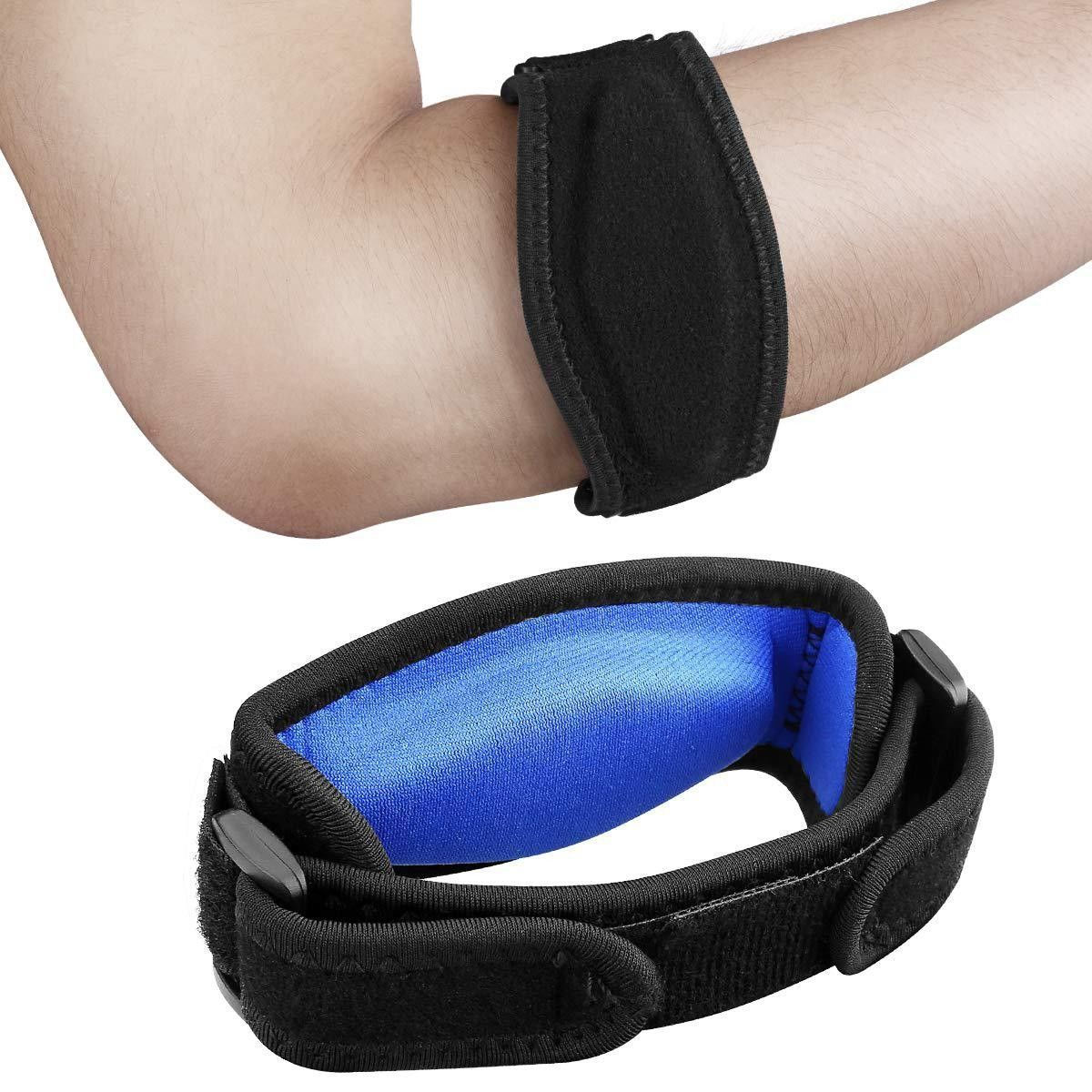 Sports Elbow Support: Features Adjustable Silicone Compression for Tendonitis Pain Relief, for Men and Women