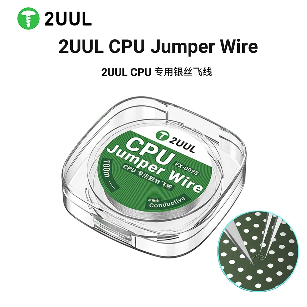 2uul FX-002S 100m cpu especial fio de prata linha voadora forte condutividade para reparo do telefone móvel cpu ponto voando linha ferramenta