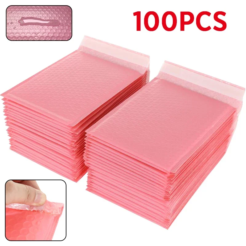100Pcs Blase Werbungen Aufgefüllte Umschläge Ausgekleidet Poly Mailer Selbst Dichtung Verschiffen Umschlag Wasserdichte Blase Express Mailing Tasche