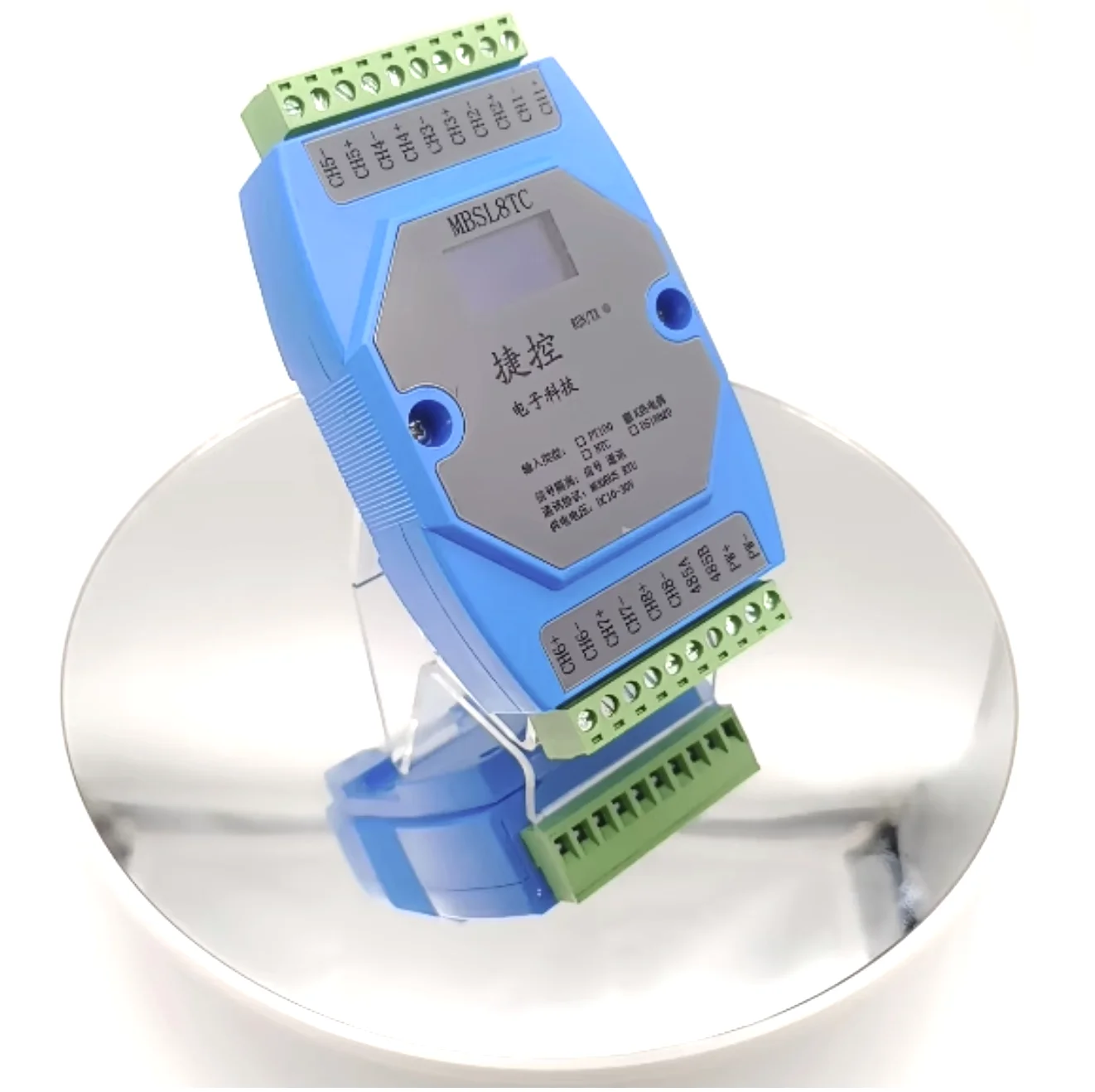 Módulo de aquisição de temperatura termopar tipo K de 8 canais RS485 Modbus RTU resolução de 24 bits