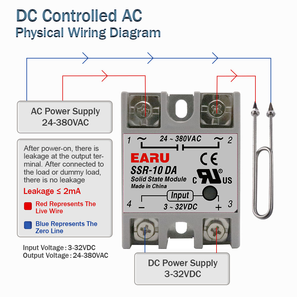 SSR-25DA SSR-40DA SSR-25AA SSR-40AA SSR-40DD SSR 10A 25A 40A DD DA AA Модуль твердотельного реле для ПИД-регулирования температуры