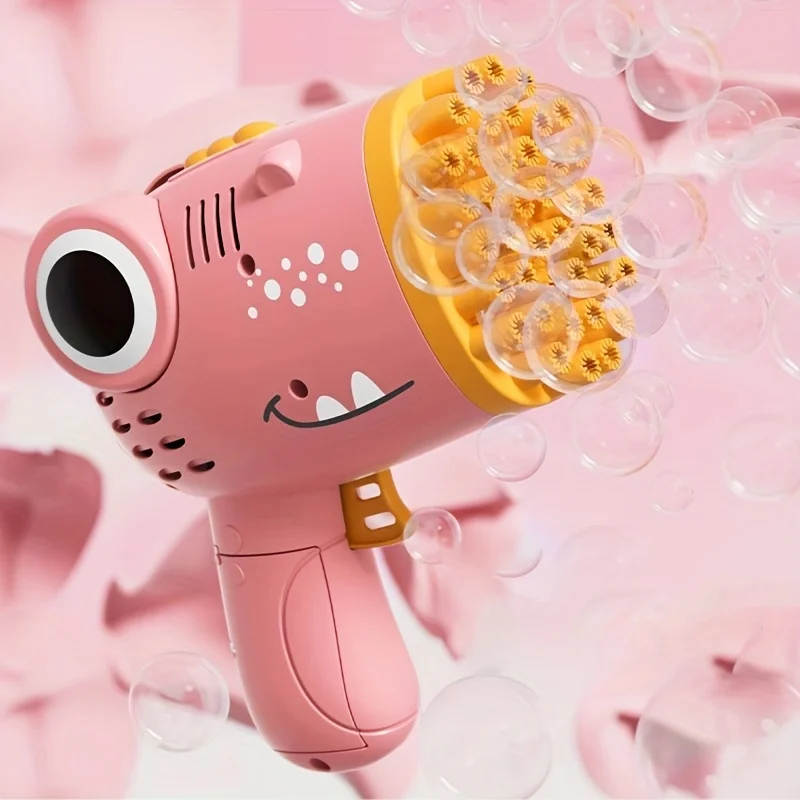 40 หลุมไดโนเสาร์ Bubble มือถือ Bubble Machine,ไฟฟ้า Bubble Gun,งานแต่งงานกลางแจ้งของเล่น