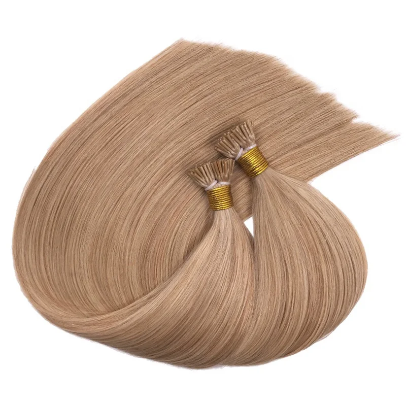 Extensões retas do cabelo humano do I-Tip, cabelo natural real, cabelo feito sob encomenda da queratina, cor do Ombre, forma