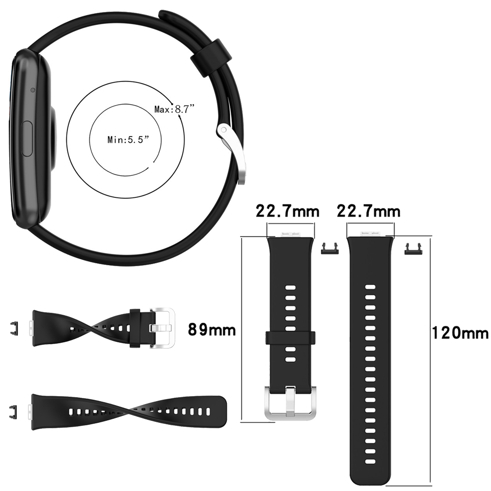 Huawei Watch Fit 용 실리콘 스트랩 Huawei Fit 액세서리 용 도구가있는 스페셜 에디션 손목 밴드 교체 시계 밴드