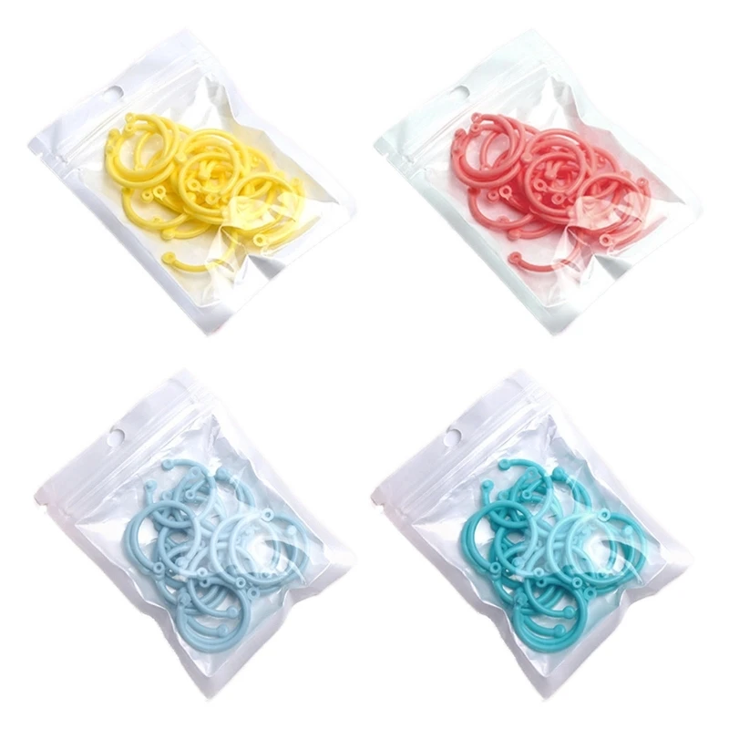 /30 pcs Lose blatt ringe mehrfarbige Binder inge flexible Plastik buch ringe für Sammelalbum-Notizbuch-Schlüssel bund