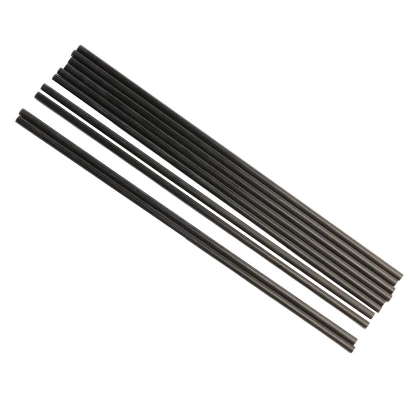1/5/10pc 탄소 섬유 원형 막대 D:1-18mm(L:100/200/250/500mm) RC 비행기 용 고강도 경량 DIY 복합 액세서리