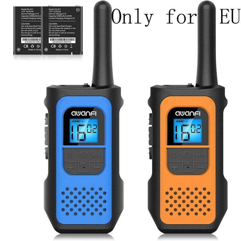 Walkie Talkies recargables para niños y adultos, largo alcance, VOX, USB-C, uso en acampada al aire libre, venta en EE. UU. CA MX UE Reino Unido, 2/3/4 Uds.