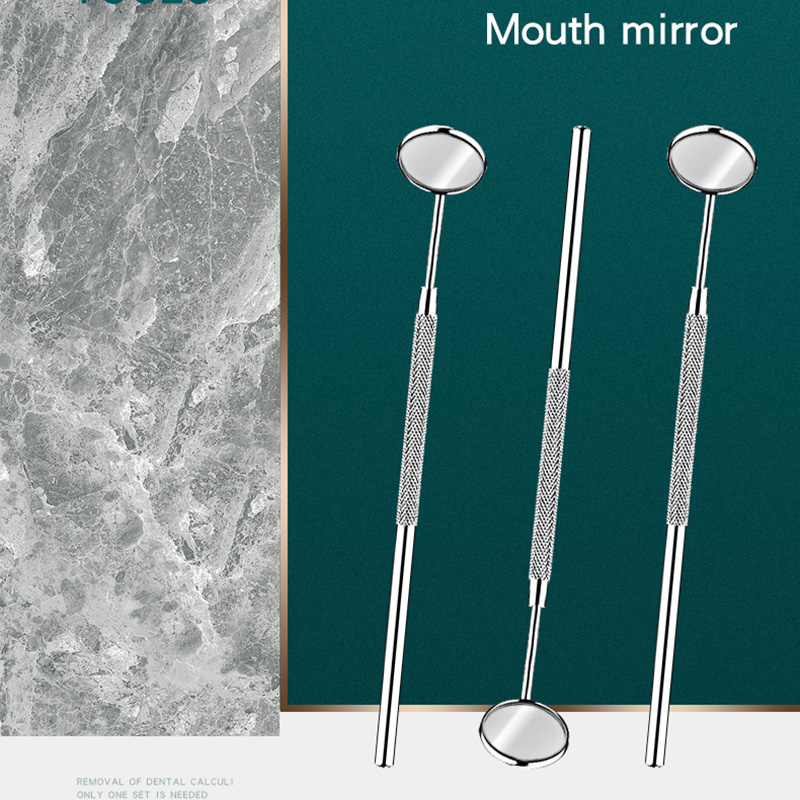 Espejo bucal de laboratorio Dental de acero inoxidable, herramienta de cuidado de higiene bucal de 16cm, espejo de inspección de blanqueamiento Dental desmontable para clínica de dentista
