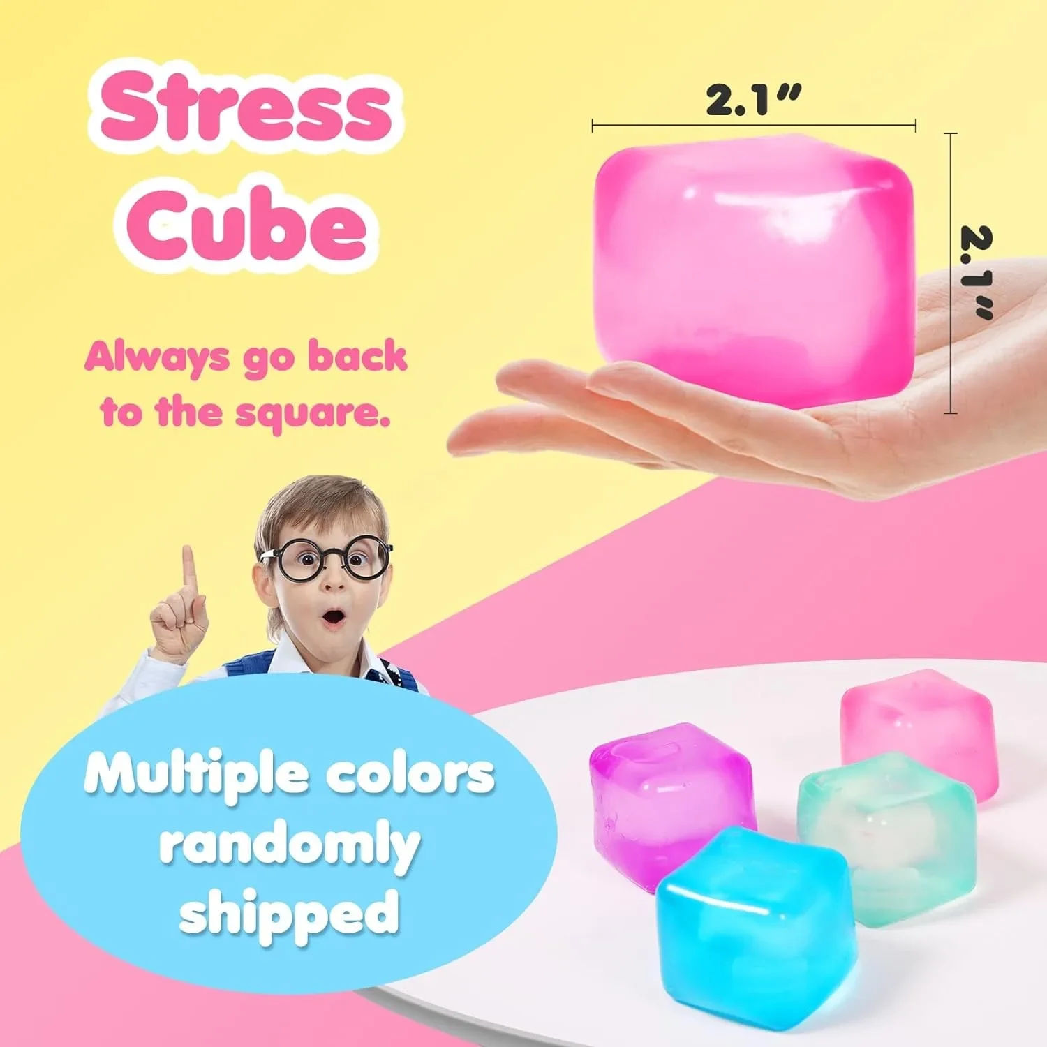Squishy Ice Cube Fidget ของเล่นสแควร์รูปร่าง Squishy ความเครียด Ball บีบของเล่นความเครียดบรรเทา Sensory ของเล่นสําหรับเด็กผู้ใหญ่ของขวัญ