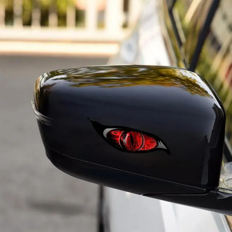2 uds motocicleta 3D estéreo reflectante ojos de gato pegatina creativa espejo retrovisor calcomanía para motocicleta coche Auto decoración pegatinas