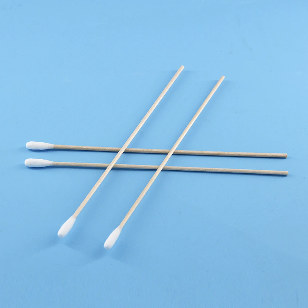 500 Uds. Hisopos de algodón de 15cm palos de madera aplicador con punta de algodón hisopos de algodón desechables de mango largo para limpieza diaria uso doméstico