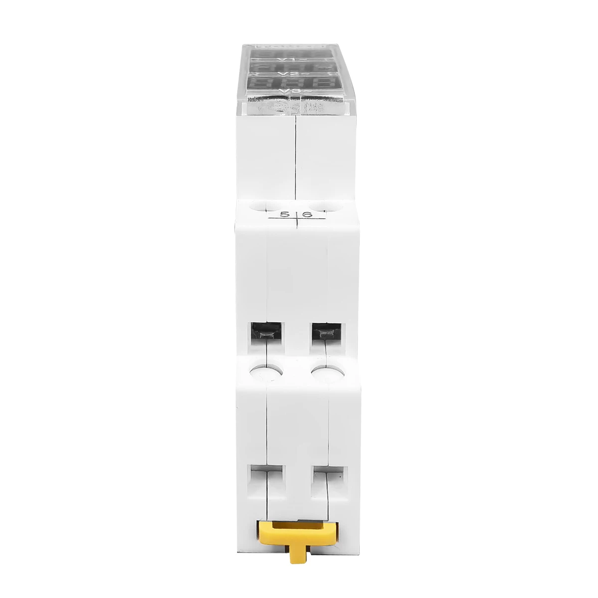 Medidor de voltaje de 18mm con carril Din AC 40-500V 220V 380V indicador de voltímetro Modular trifásico único Detector de pantalla Digital LED