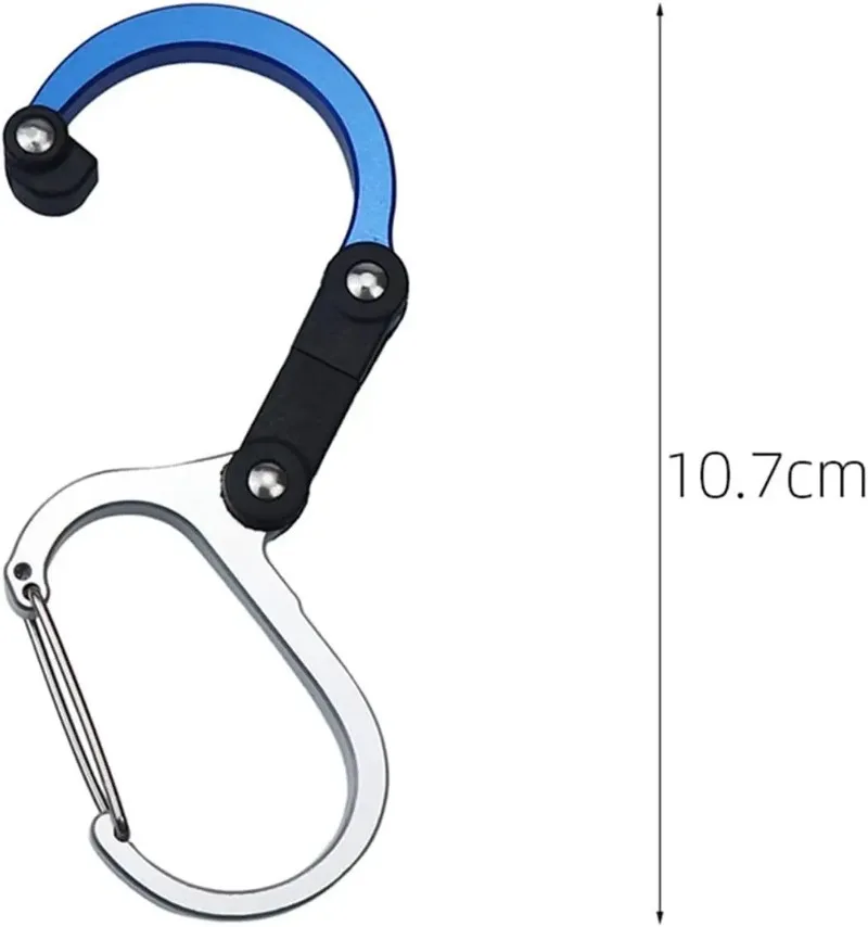 มัลติฟังก์ชั่นอลูมิเนียม D-Type Utility Hooks หมุนได้ Quick-แขวน Carabiner คลิปสําหรับ Camping