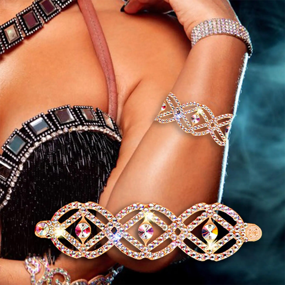 Belly Dance Bracelet Diamond-Studded Hand Chain Oriental Dancing Female Temperament Profession Performance Accessories