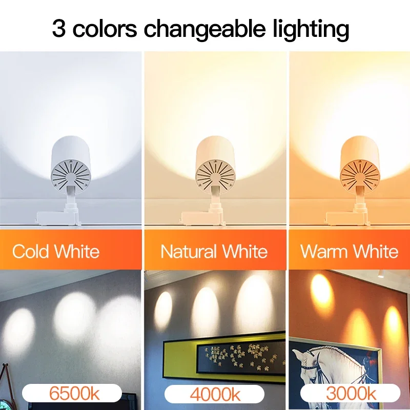 Led Track Spotlight Track Light Led Light Ceiling Kitchen Rail Systems Lamp Set Track Lighting Rail Led Spot For Home Store shop