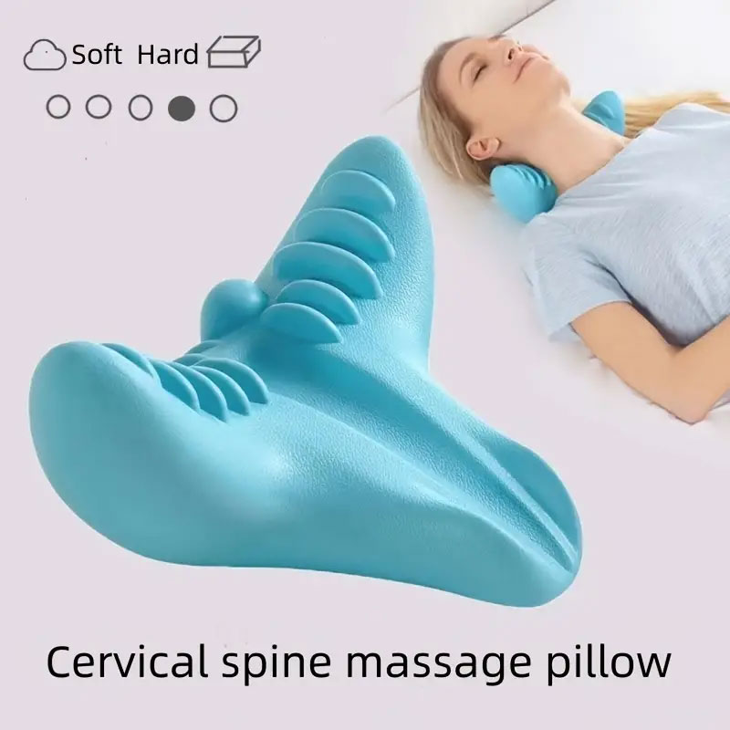 Nacken- und Schulterentspanner, Zervikales Traktionsgerät, Akupressur, Nacken, Schulter, Rückenstütze, Massagekissen, Nackenstrecker-Massag