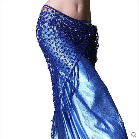 Nuovo stile Costumi di danza del ventre con paillettes Sciarpa dell'anca di danza del ventre per cinture di danza del ventre da donna