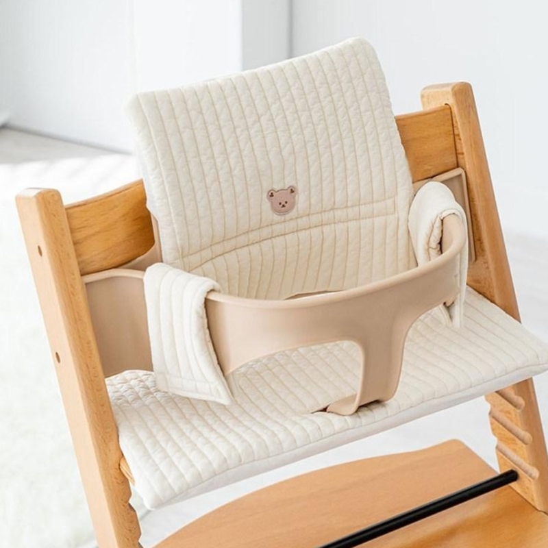 Non-Slip Baby High Chair Almofada, Cartoon Bear, Cadeira de jantar Back Support, Soft Pad for Stokke Chair