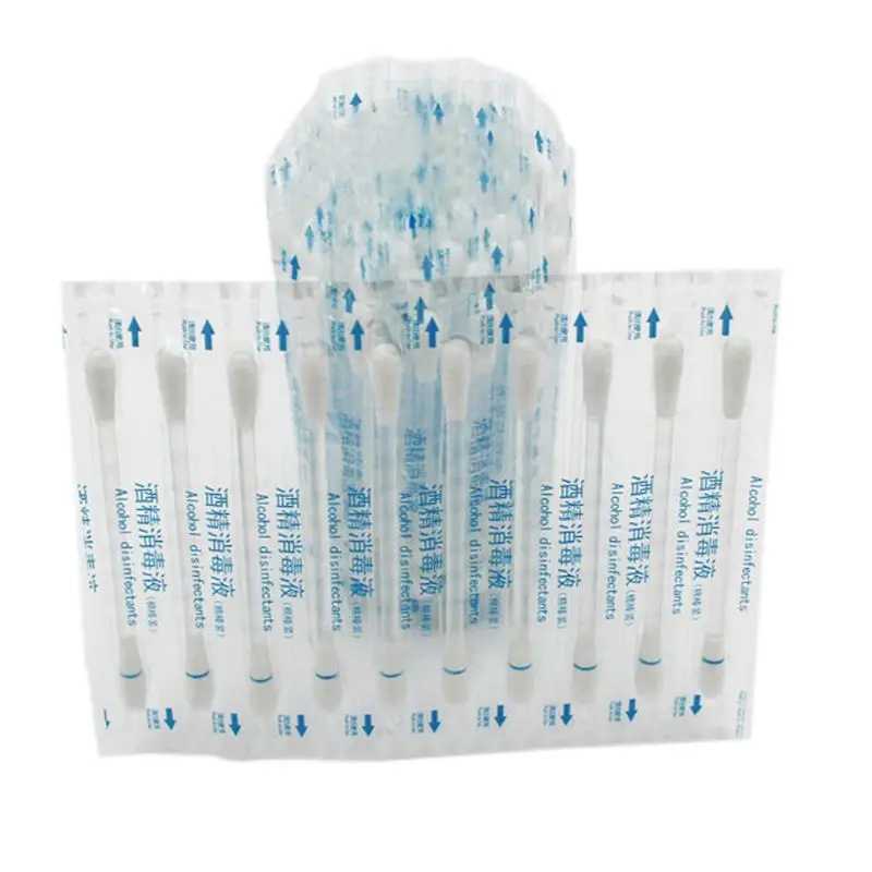 เคล็ดลับ แอลกอฮอล์ที่ห่อเป็นรายบุคคล Swabs ไม้กวาดปฐมพยาบาลสำหรับรอยช้ำที่หู
