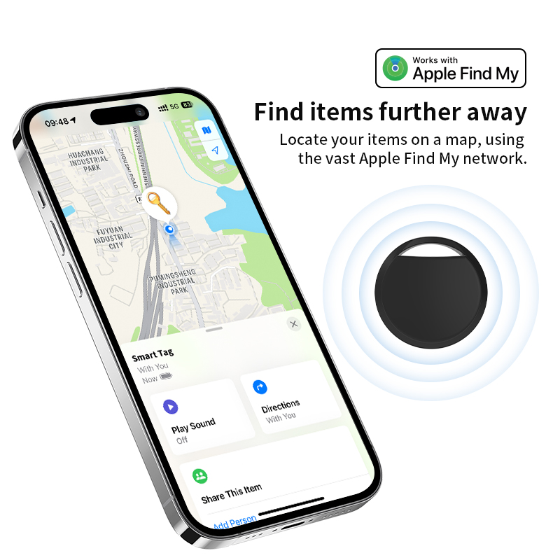 Rastreador antipérdida para Apple Airtag, repuesto a través de encontrar mi rastreador GPS Bluetooth para equipaje, buscador de llaves IOS MFi, 1/2 /4 Uds.