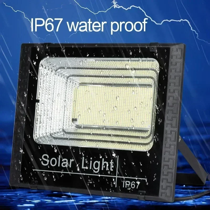 JVEE 30W 1000mAh luces de inundación solares Control remoto foco alimentado al aire libre impermeable IP67 Villa farola ángulo ajustable