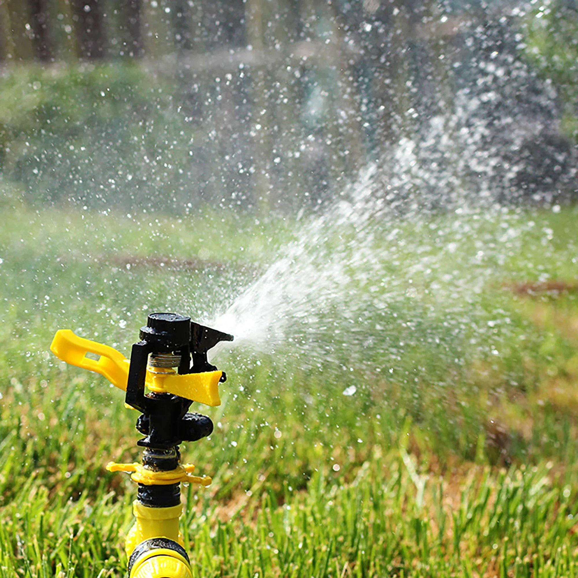 Irrigatore a percussione a bilanciere regolabile, 360 °   Ugello per irrigazione rotante per prato, giardino, irrigazione agricola