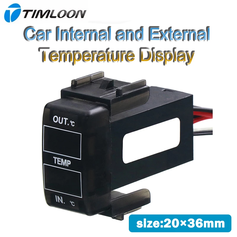 Termómetro para coche, pantalla de temperatura interna/externa, Sensor de temperatura Dual para NISSAN, Qashqai, Tiida, X-trail, Sunny,NV200