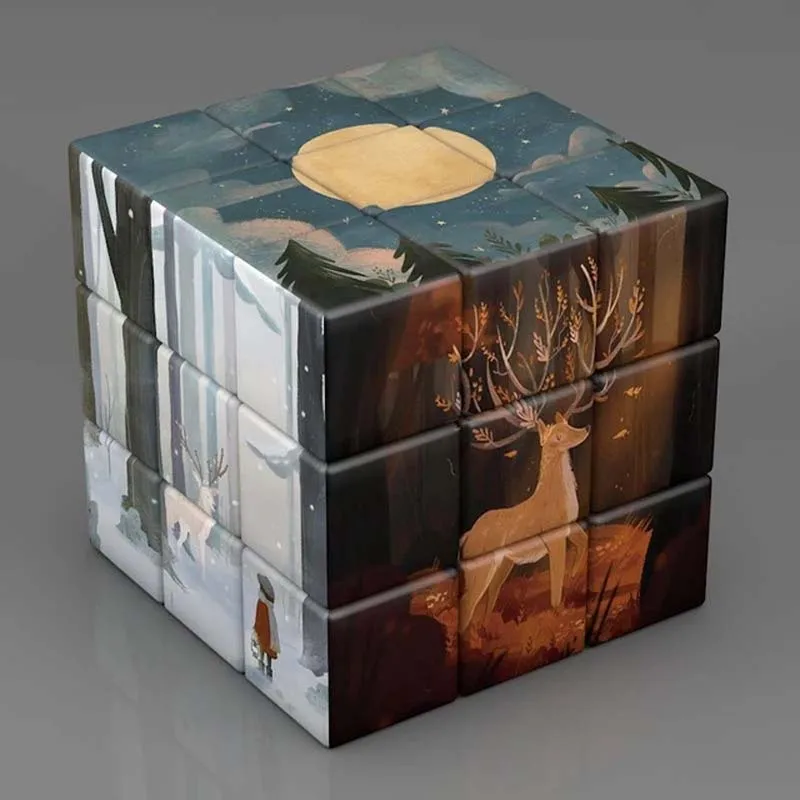 3x3x3 Magic Cube ดาวเคราะห์นักบินอวกาศที่มีชื่อเสียงภาพวาดคนดัง Art Magic Cube เด็กปริศนา Magic Cube ของเล่นของขวัญ