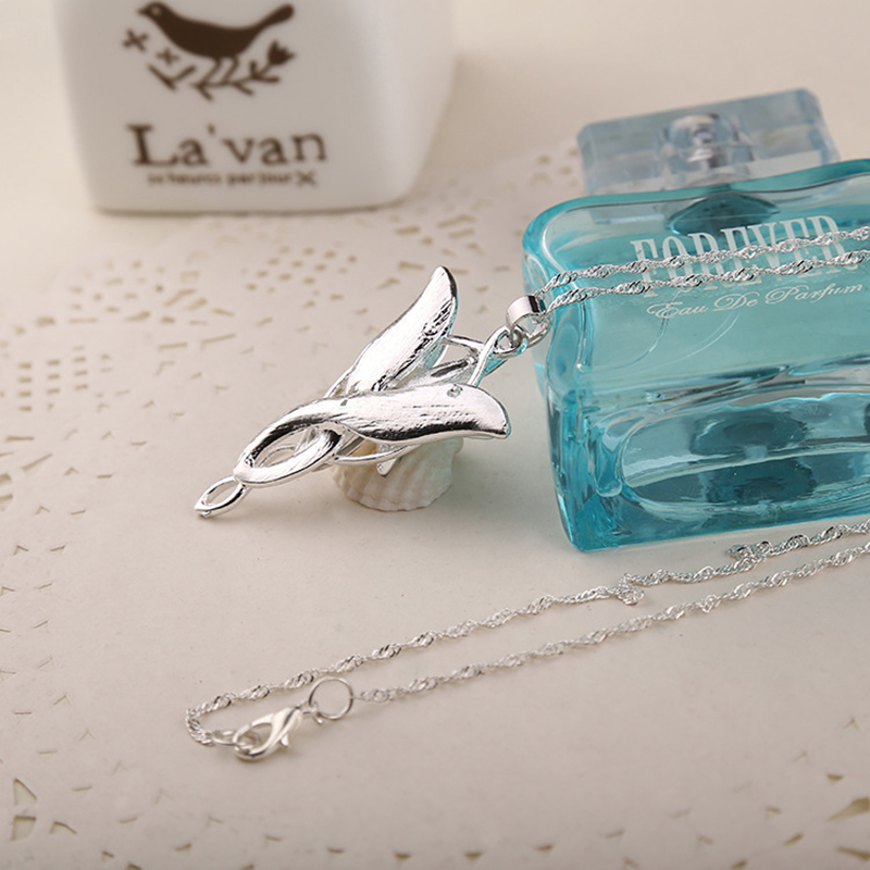 Arwen Evenstar ภาพยนตร์สร้อยคอเงินสีคริสตัลจี้สร้อยคอสําหรับสาวปาร์ตี้เครื่องประดับของขวัญเครื่องประดับ